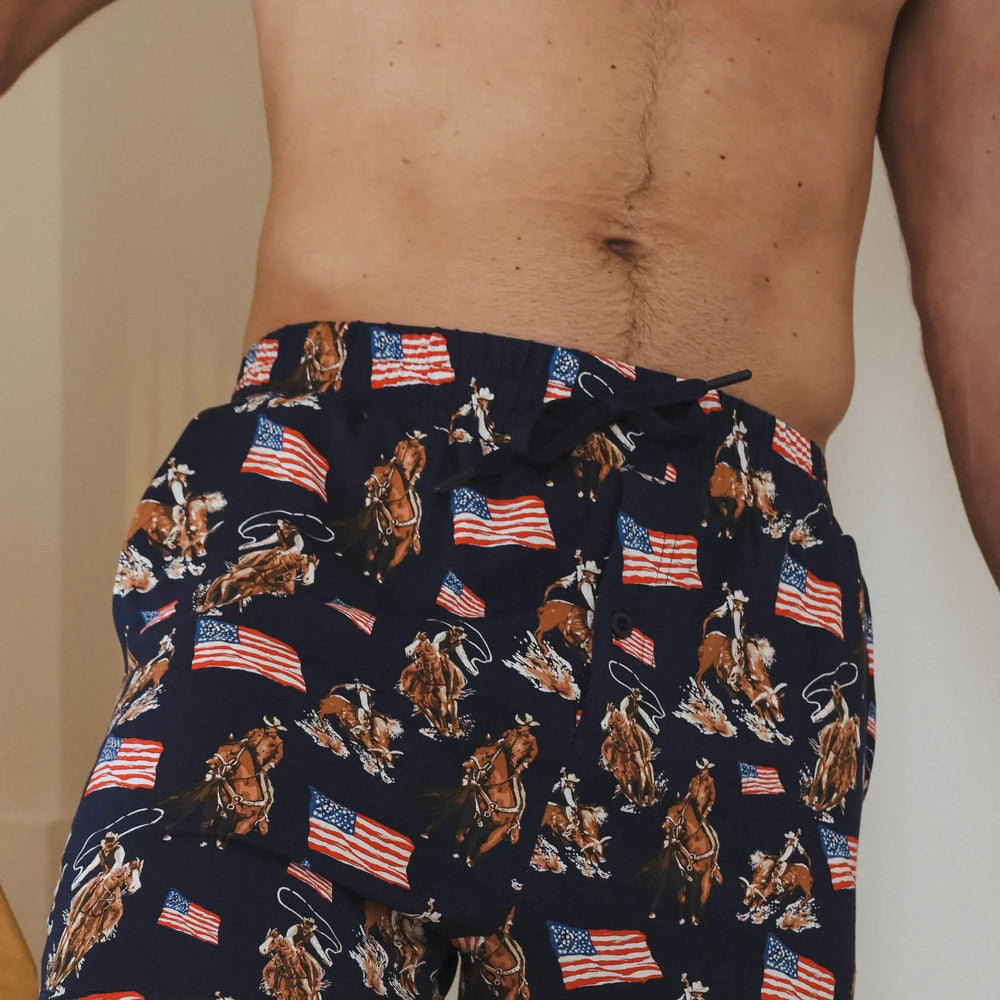The Bootstraps & Chaps | Americana Cowboy SleepDeep™ Men’s Pajama Joggers - Shinesty - Flyclothing LLC