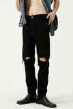 Distressed Mid Rise Jeans with Pockets - Trendsi - Flyclothing LLC