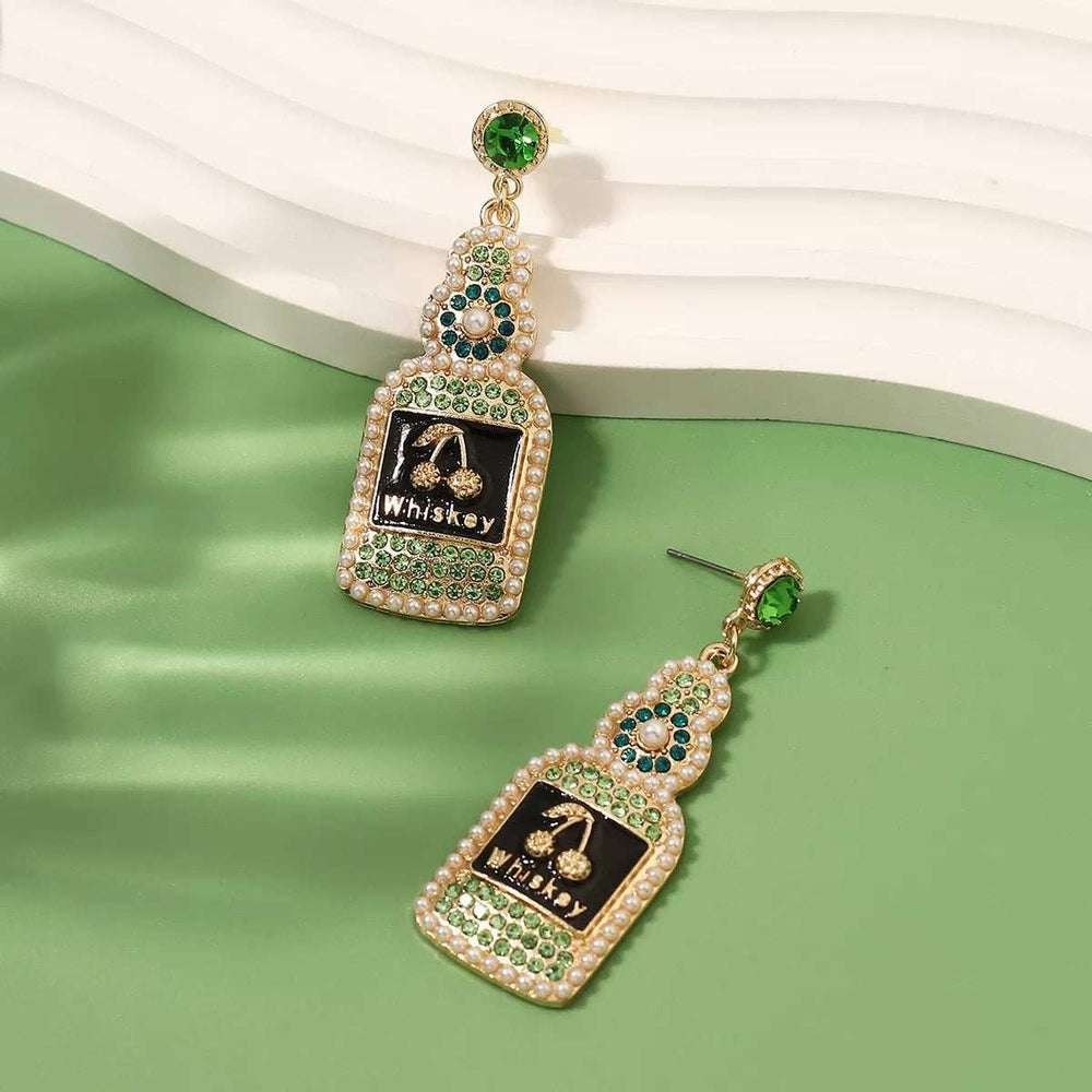 Whiskey Bottle Dangle Earrings - Trendsi - Flyclothing LLC