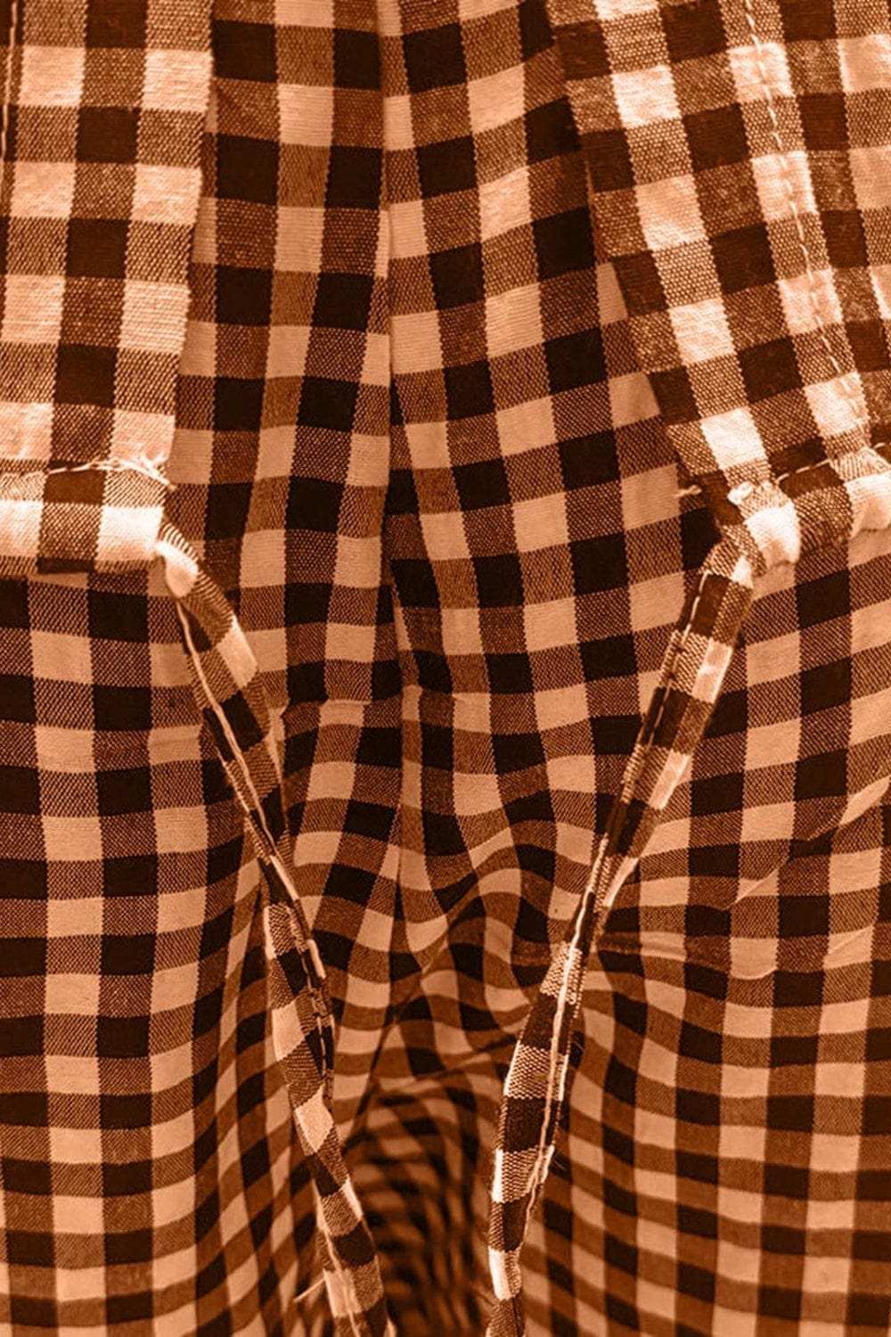 Full Size Plaid Round Neck Half Sleeve Top and Pants Set - Trendsi - Flyclothing LLC