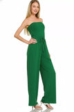 Zenana Tube Top Jumpsuit with Drawstring Waist - Trendsi - Flyclothing LLC