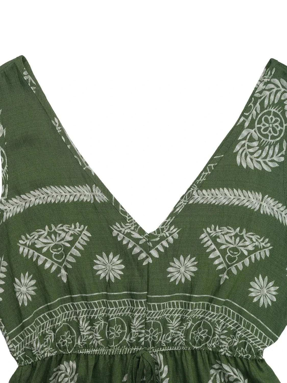 Printed V-Neck Sleeveless Dress - Trendsi - Flyclothing LLC