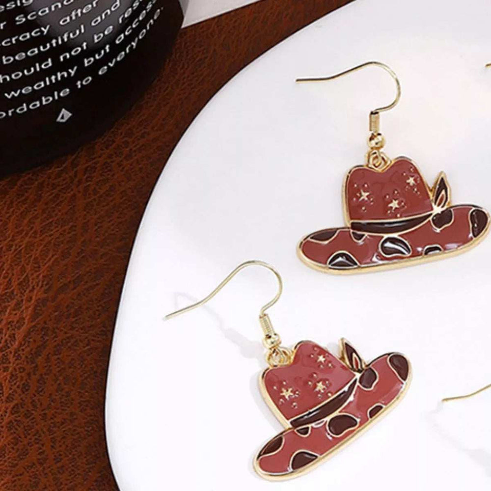 Cowboy Hat & Bottle Dangle Earrings - Trendsi - Flyclothing LLC