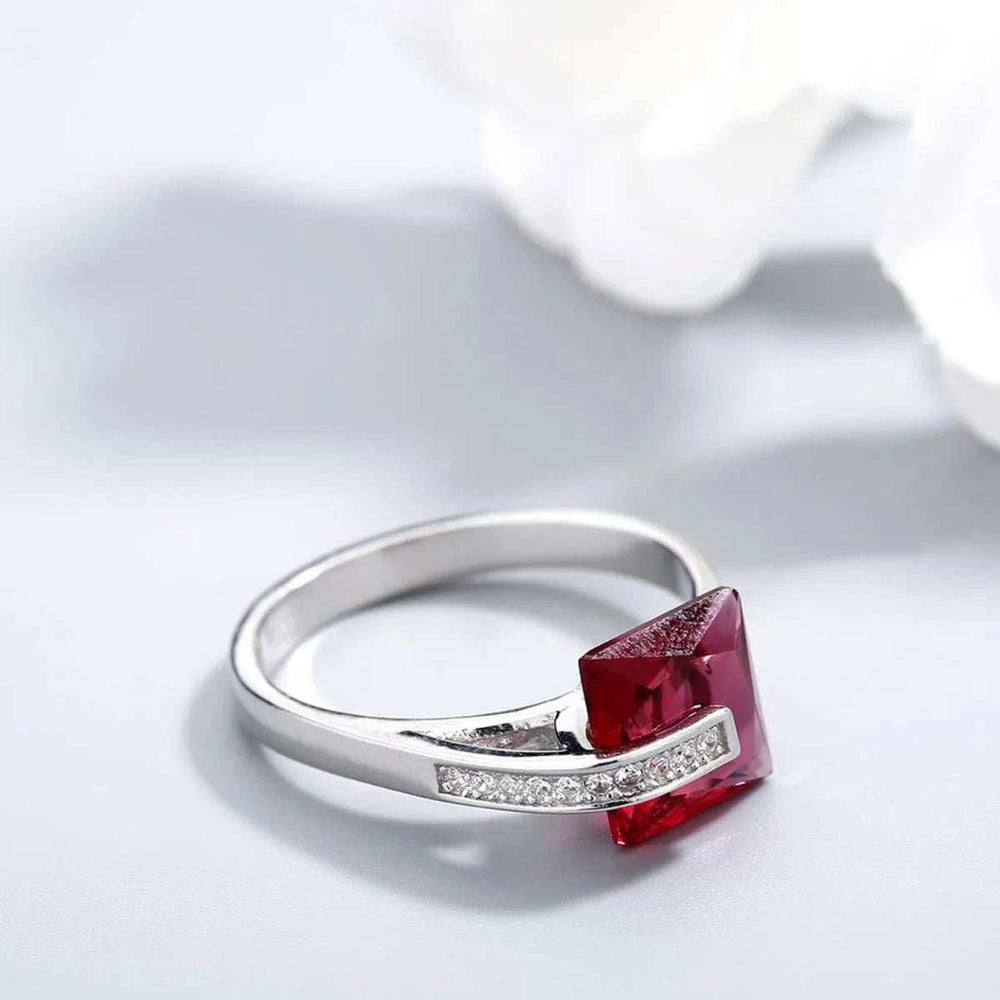 925 Sterling Silver Inlaid Zircon Ring - Trendsi - Flyclothing LLC