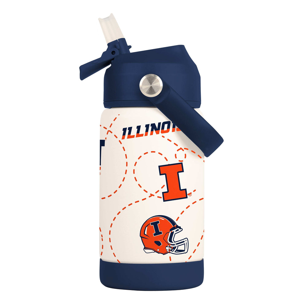 Illinois 12oz Mascot SS Kids Bottle - Logo Brands - Flyclothing LLC