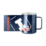 Illinois 15oz Hype Navy Stainless Steel Mug - Logo Brands - Flyclothing LLC