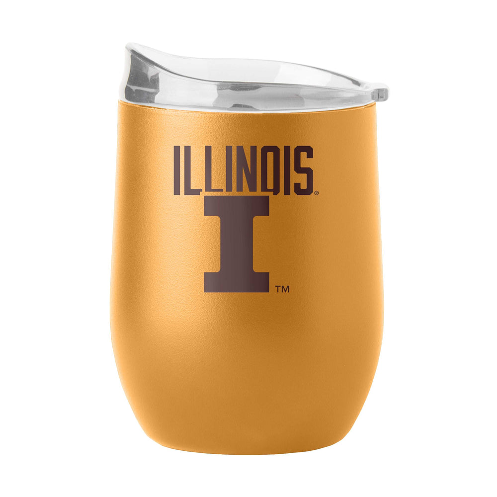 Illinois 16oz Huddle Powder Coat Curved Bev - Logo Brands - Flyclothing LLC