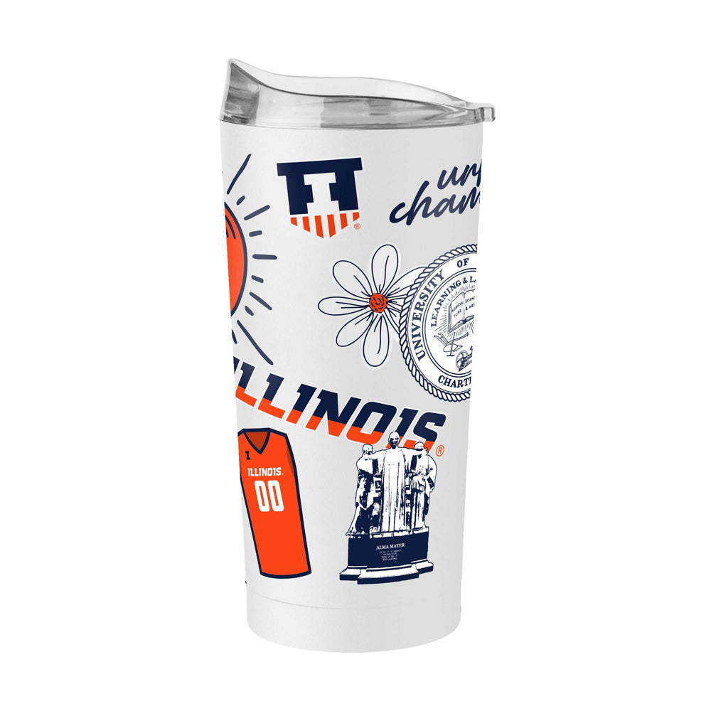 Illinois 20oz Alternate Native Powder Coat Tumbler - Logo Brands - Flyclothing LLC