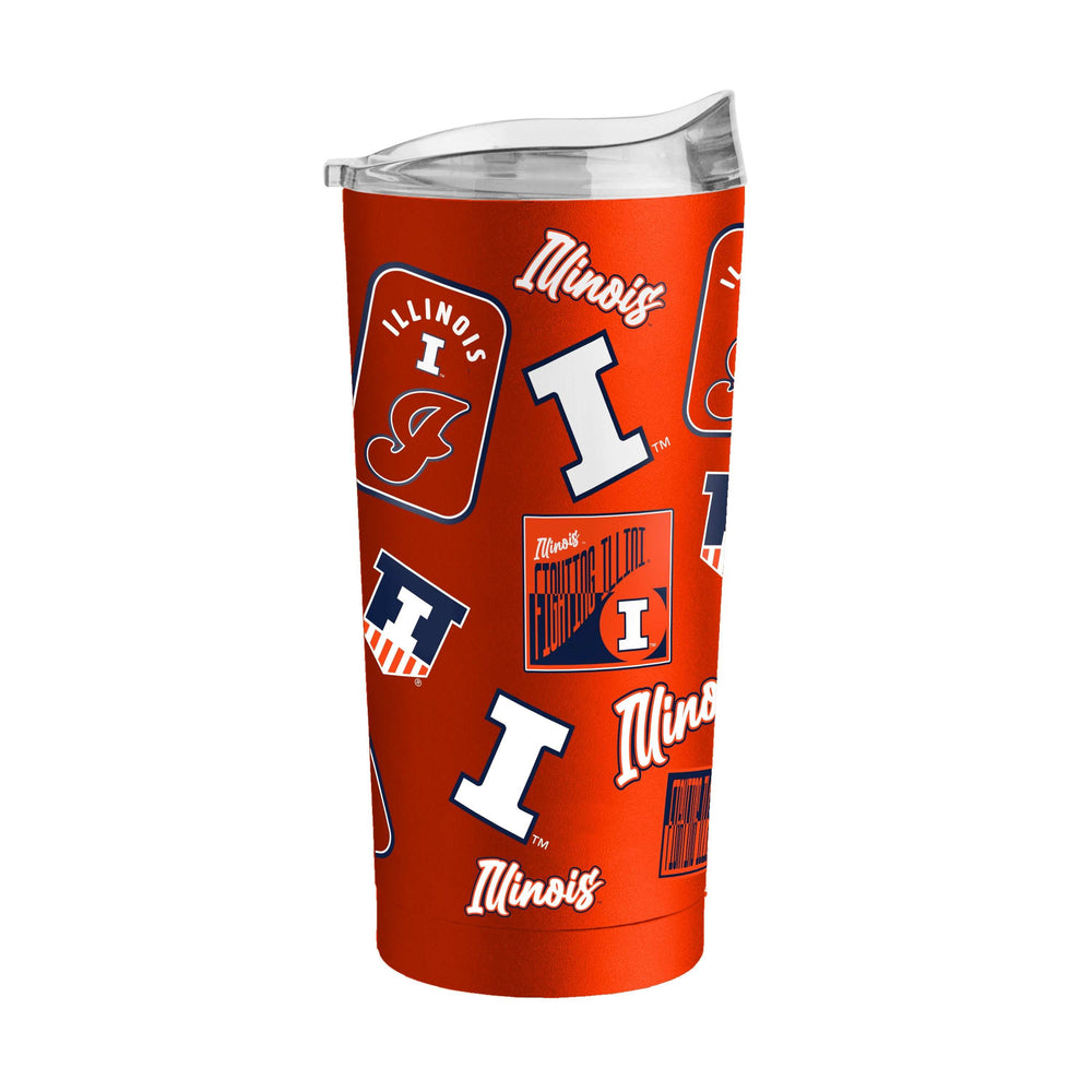 Illinois 20oz Dreamweave Powder Coat Tumbler - Logo Brands - Flyclothing LLC
