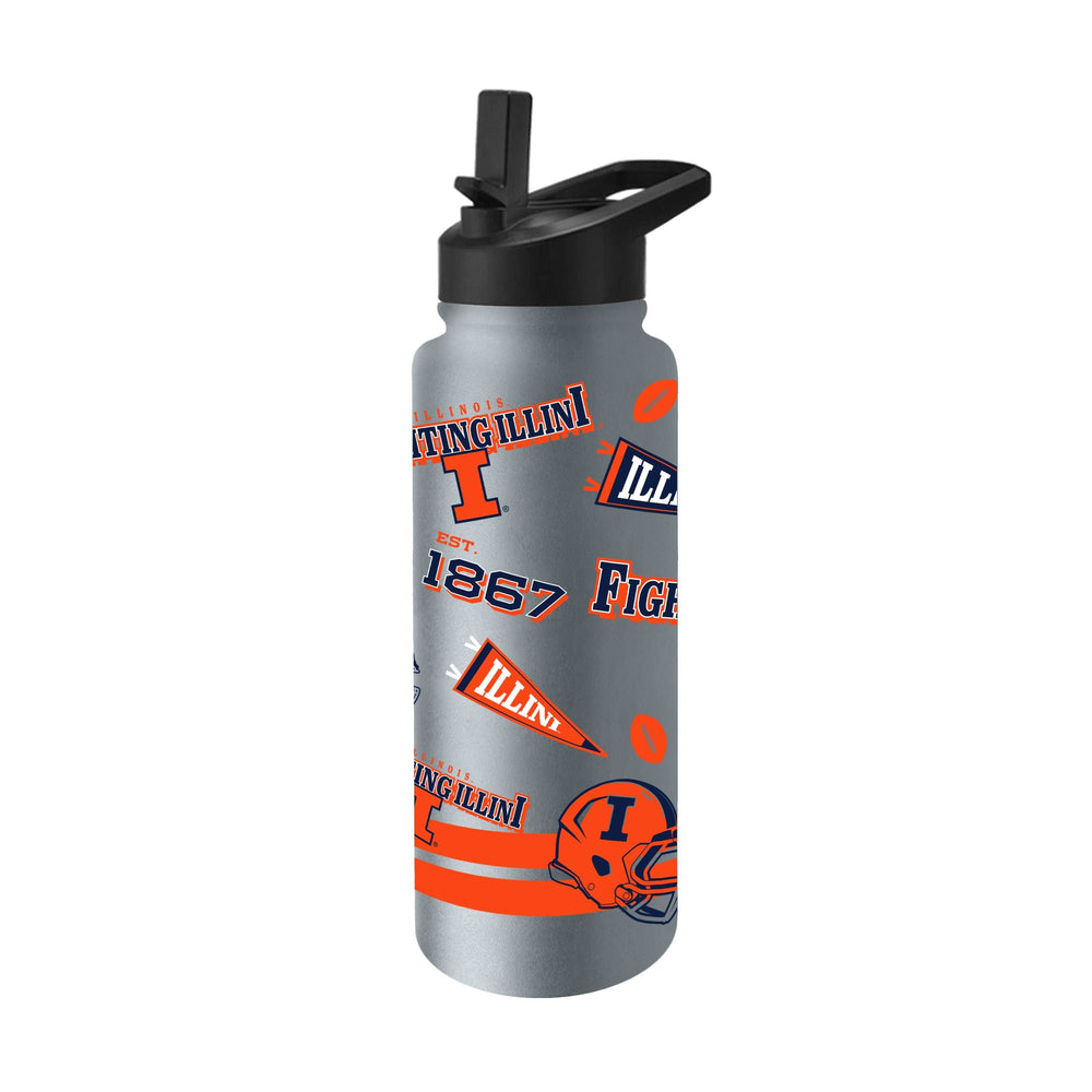 Illinois 34oz Stone TJ Maxx Native Quencher Bottle - Logo Brands - Flyclothing LLC