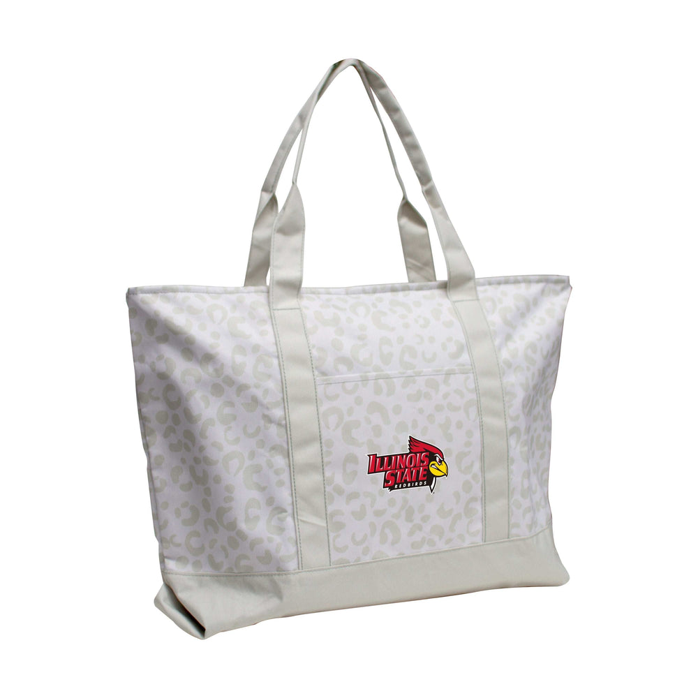Illinois State Leopard Pattern Tote - Logo Brands - Flyclothing LLC