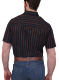 Men's Ely Cattleman Short Sleeve Stripe Western Snap Shirt - Ely Cattleman - Flyclothing LLC