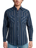 Men's Ely Cattleman Long Sleeve Stripe Western Snap Shirt - Ely Cattleman - Flyclothing LLC