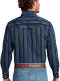 Men's Ely Cattleman Long Sleeve Stripe Western Snap Shirt - Ely Cattleman - Flyclothing LLC