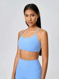 Millennia Crisscross Back Scoop Neck Active Cami with Detachable Chest Pads - Trendsi - Flyclothing LLC