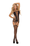 Elegant Moments Black Camisette, G-String & Hose 1525 - Elegant Moments - Flyclothing LLC