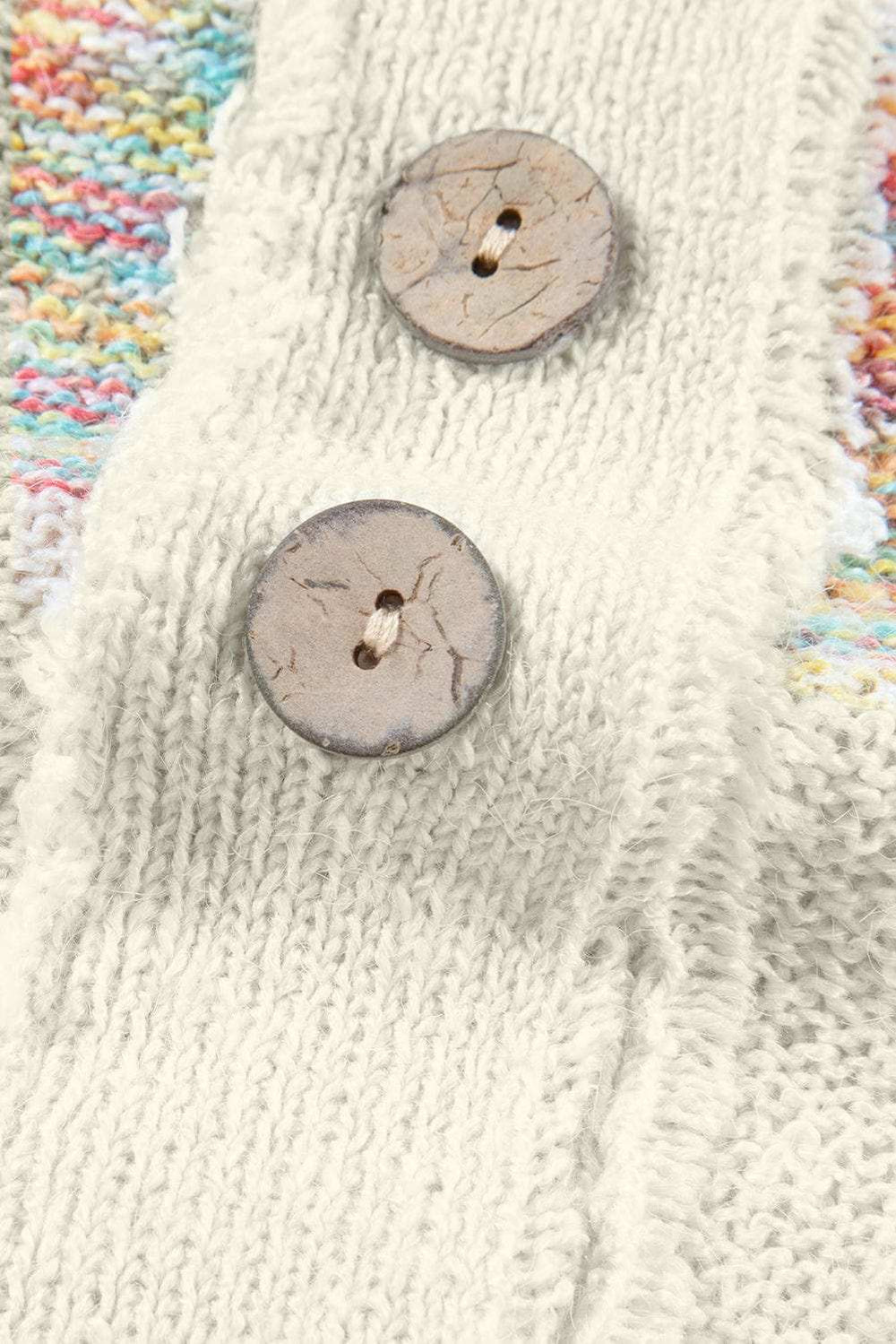 Contrast Half Button Long Sleeve Sweater - Trendsi - Flyclothing LLC