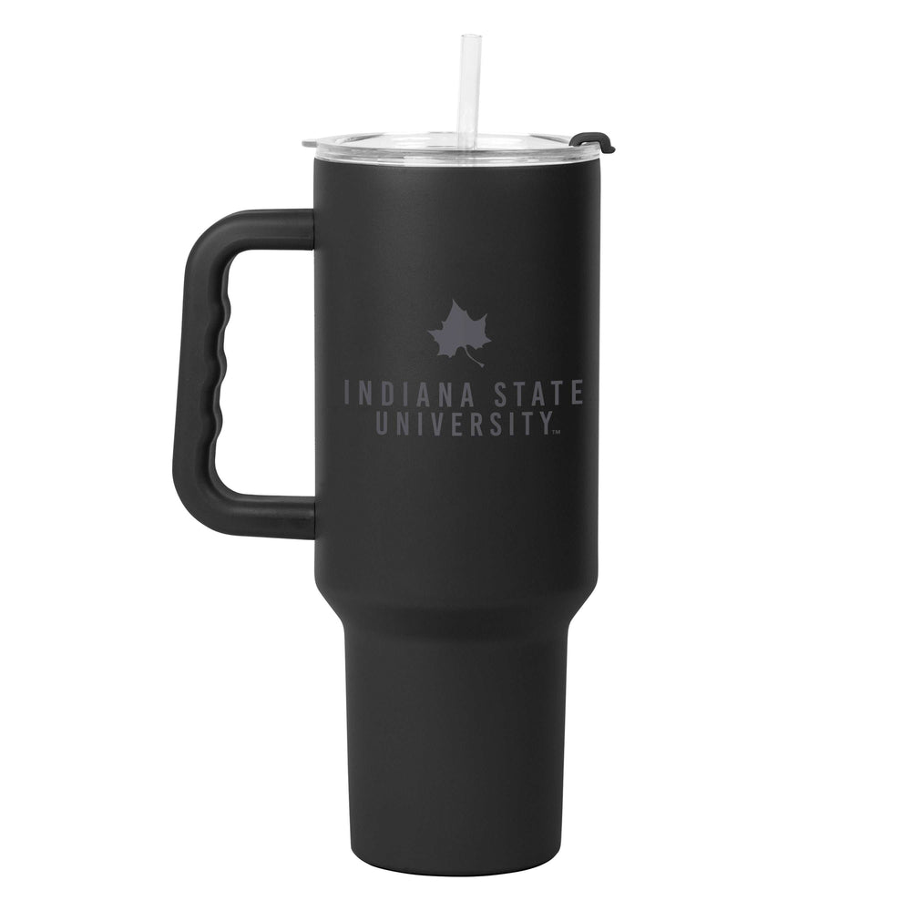 Indiana State 40oz Black Tonal Powder Coat Tumbler - Logo Brands - Flyclothing LLC