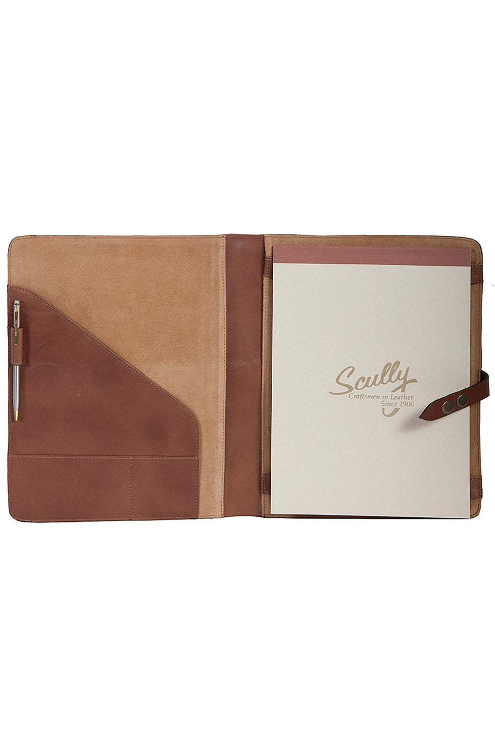 Scully MAHOGANY SNAP CLOSURE LETTER PAD - Scully Leather - Flyclothing LLC