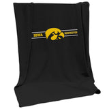 Iowa Campus Colors Sweatshirt Blanket (Screened) - Logo Brands - Flyclothing LLC