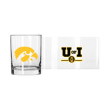 Iowa 14oz Letterman Rocks Glass - Logo Brands - Flyclothing LLC