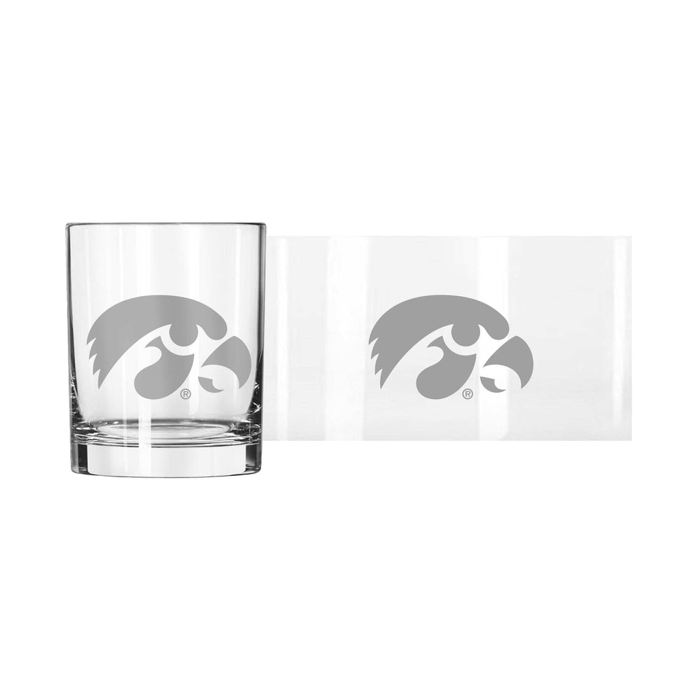 Iowa 14oz Frost Rocks Glass - Logo Brands - Flyclothing LLC