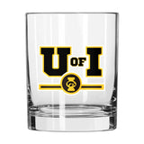 Iowa 14oz Letterman Rocks Glass - Logo Brands - Flyclothing LLC