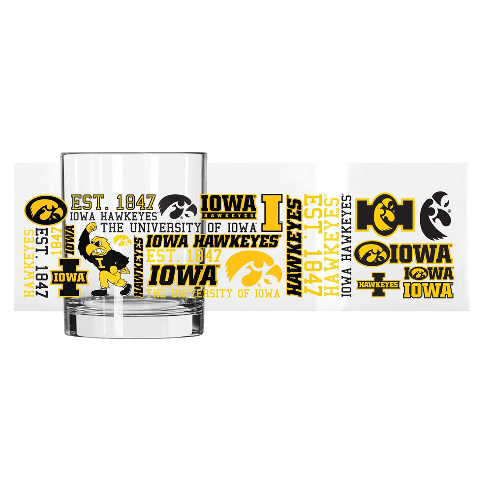 Iowa 14oz Spirit Rocks Glass - Logo Brands - Flyclothing LLC