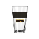 Iowa 16oz Colorblock Pint Glass - Logo Brands - Flyclothing LLC