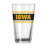 Iowa 16oz Stripe Pint Glass - Logo Brands - Flyclothing LLC