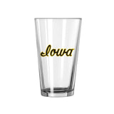 Iowa 16oz Retro Pint Glass - Logo Brands - Flyclothing LLC