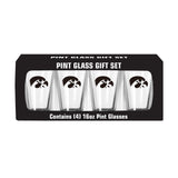 Iowa 16oz Gameday Pint Glass 4 Pack - Logo Brands - Flyclothing LLC