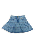 Girl's Tiered Denim Skirt - Ely Cattleman - Flyclothing LLC