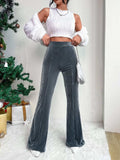 High Waist Flare Pants - Trendsi - Flyclothing LLC