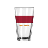 Iowa State 16oz Colorblock Pint Glass - Logo Brands - Flyclothing LLC