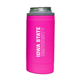 Iowa State 12oz Electric Stacked Soft Touch Slim Coolie - Logo Brands - Flyclothing LLC