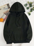 Drawstring Dropped Shoulder Hoodie - Trendsi - Flyclothing LLC