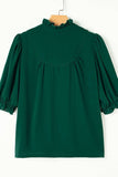 Puff Sleeve Frilled Trim Elegant Blouse - Trendsi - Flyclothing LLC
