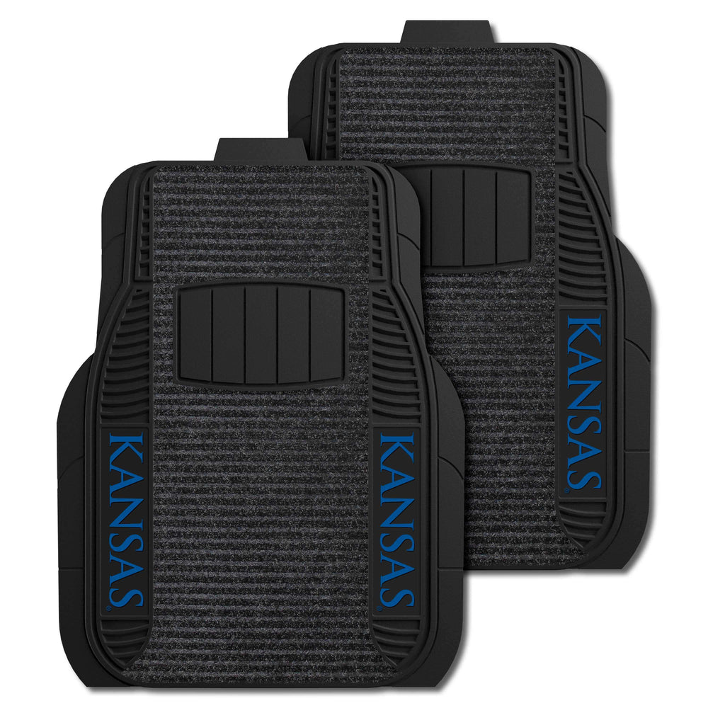 University of Kansas 2-pc Deluxe Car Mat Set - Logo Brands - Flyclothing LLC