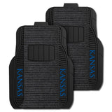 University of Kansas 2-pc Deluxe Car Mat Set - Logo Brands - Flyclothing LLC