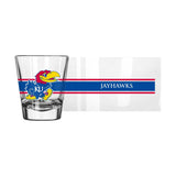 Kansas 2oz Stripe Shot Glass - Logo Brands - Flyclothing LLC