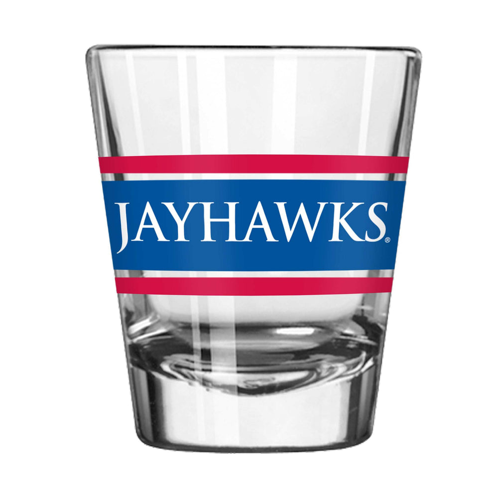 Kansas 2oz Stripe Shot Glass - Logo Brands - Flyclothing LLC