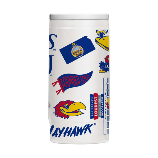 Kansas 12oz Native Powdercoat SlimCan Coolie - Logo Brands - Flyclothing LLC
