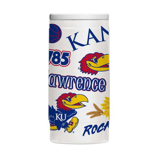 Kansas 12oz Native Powdercoat SlimCan Coolie - Logo Brands - Flyclothing LLC