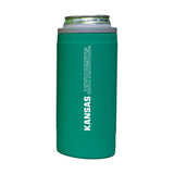 Kansas 12oz Optic Stacked Soft Touch Slim Coolie - Logo Brands - Flyclothing LLC
