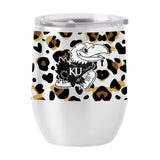 Kansas 16oz Neutral Leopard Stainless Curved Beverage - Logo Brands - Flyclothing LLC