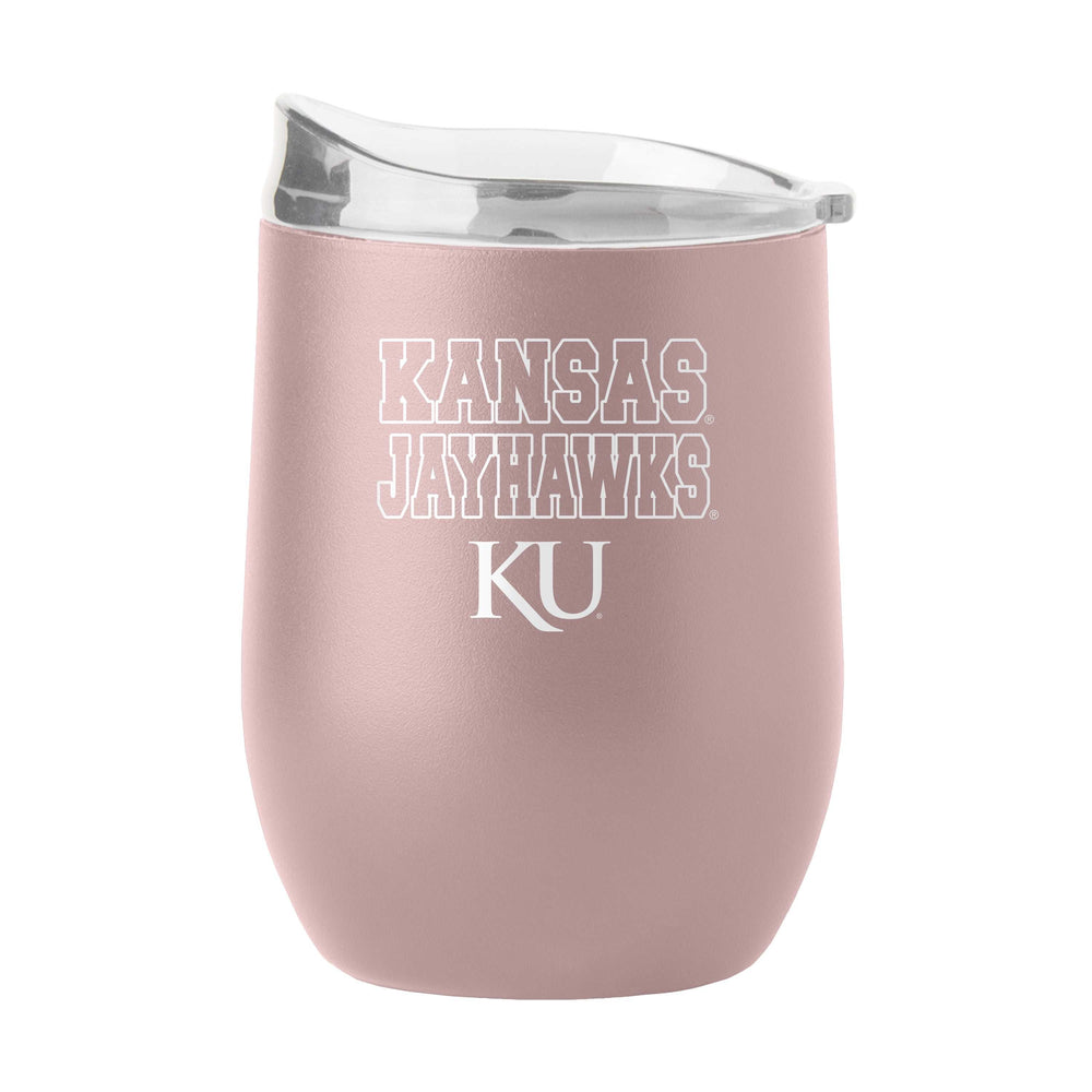 Kansas 16oz Stencil Powder Coat Curved Bev - Logo Brands - Flyclothing LLC
