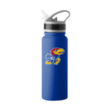 Kansas 25oz Campus Color Letterman Stainless Single Wall Flip Top Bottle - Logo Brands - Flyclothing LLC