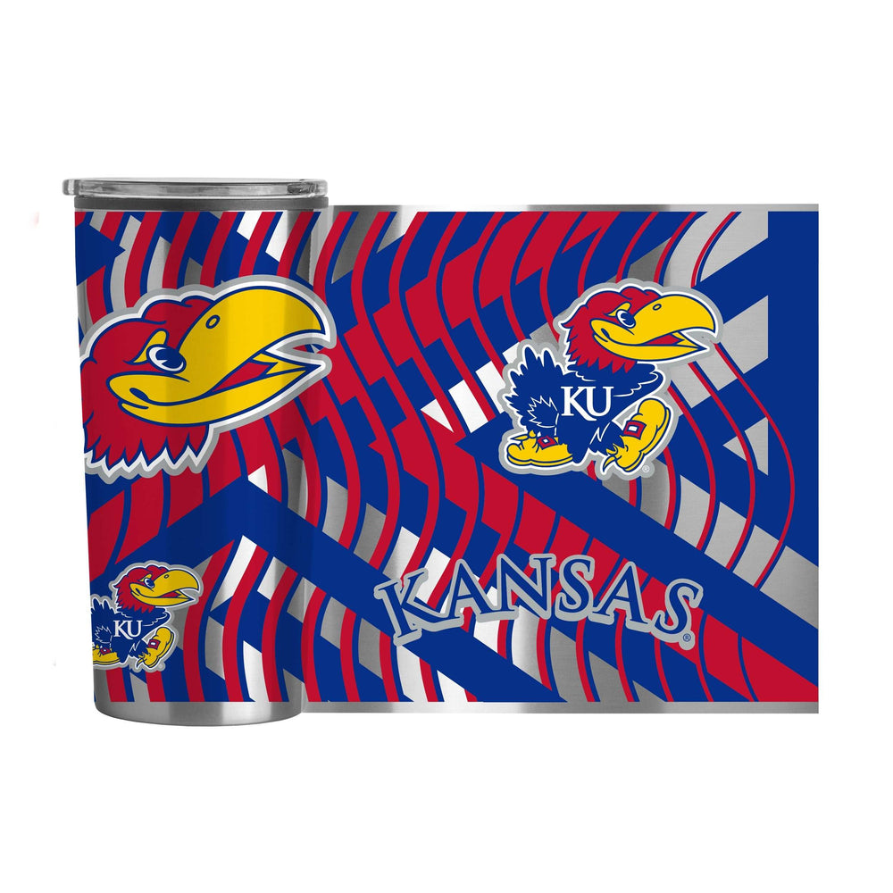 Kansas 20oz Flex Plastic Wall Stainless - Logo Brands - Flyclothing LLC