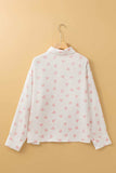 Heart Print Collared Neck Long Sleeve Shirt - Trendsi - Flyclothing LLC